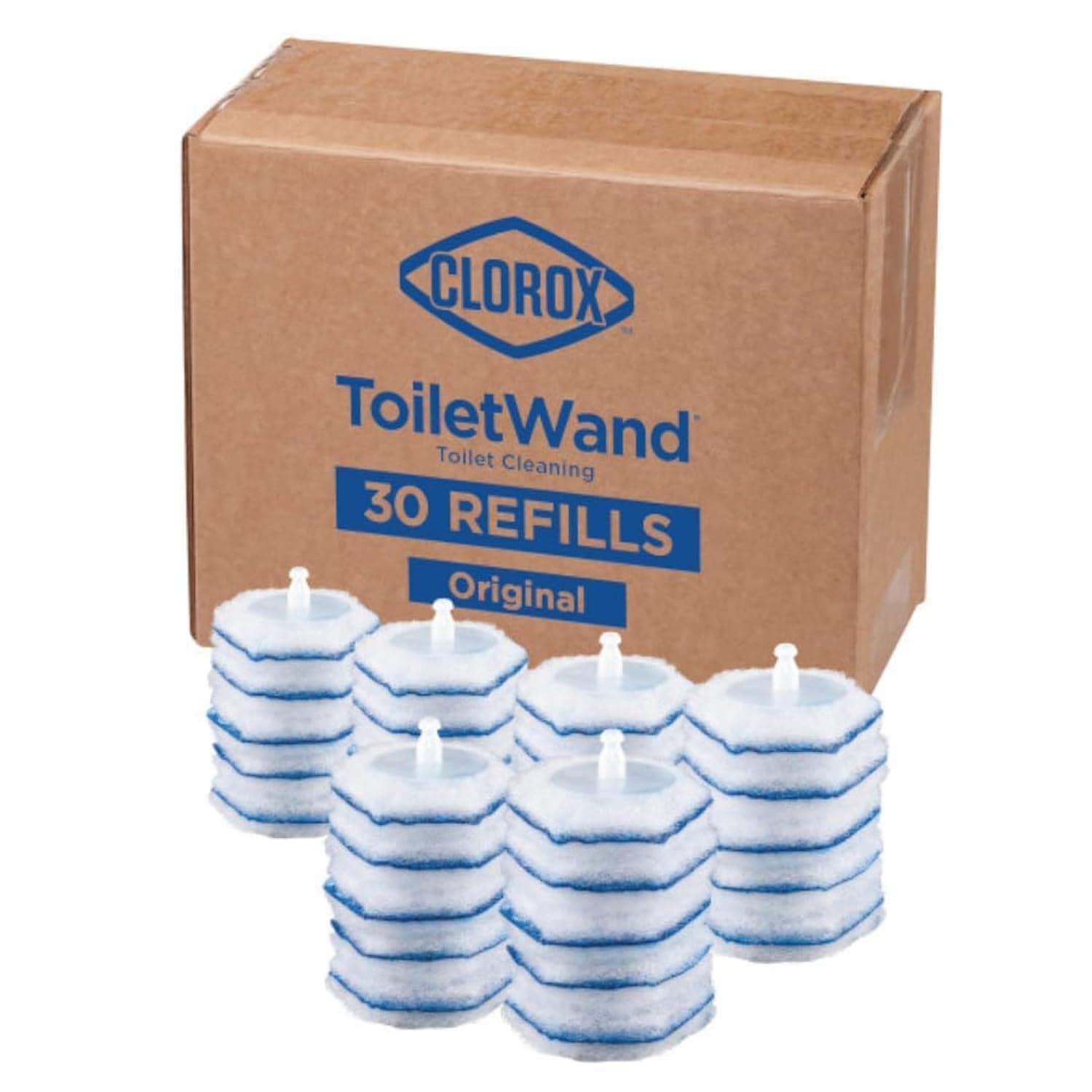 ToiletWand Disinfecting Refills, Disposable Wand Heads - 30 Count