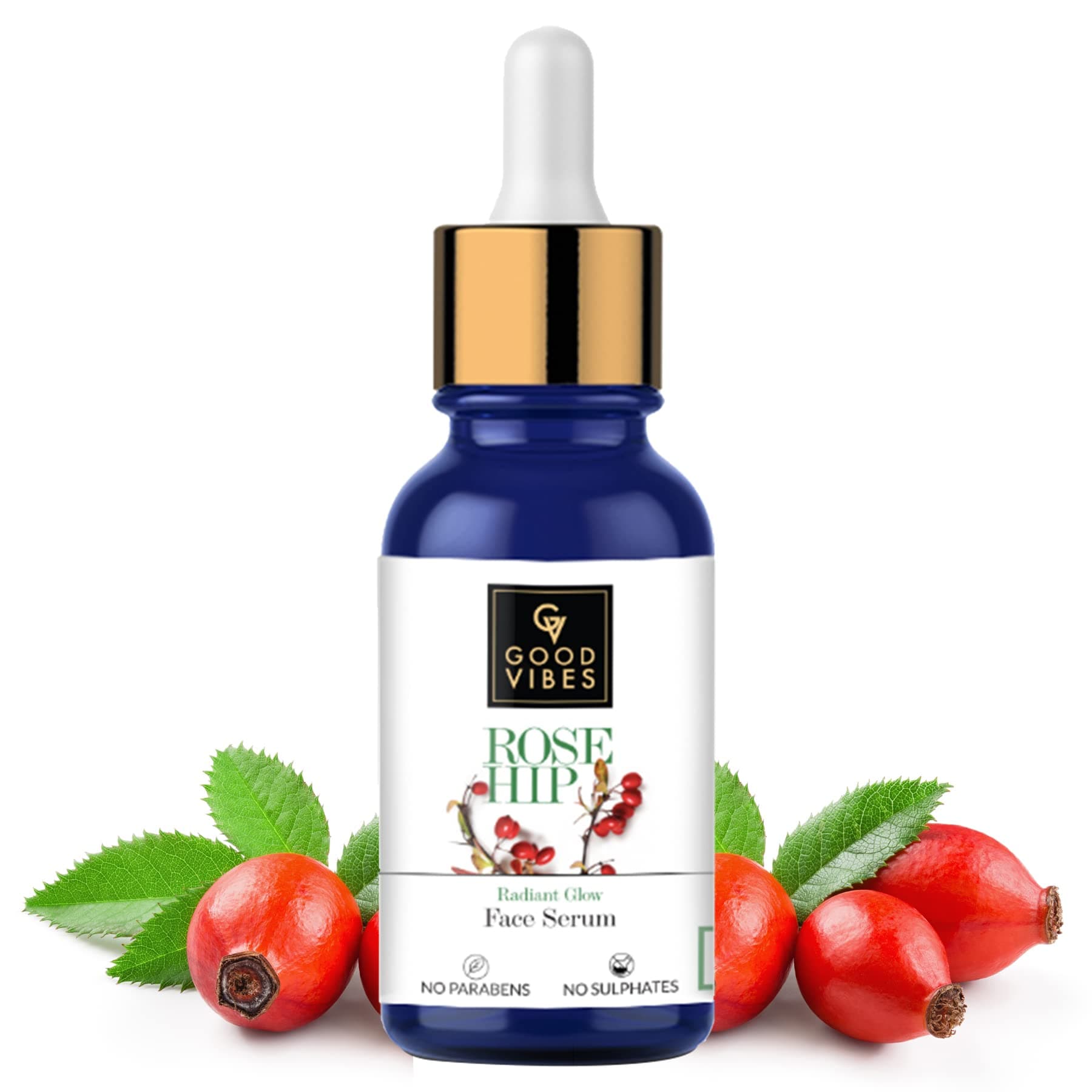 Rose Hip Radiant Glow Face Serum, 10 ml Light Weight Non Greasy Moisturizing Anti Ageing Formula For All Skin Types, Corrects Dark Spots, Natural, No Parabens & Sulphates, No Animal Testing