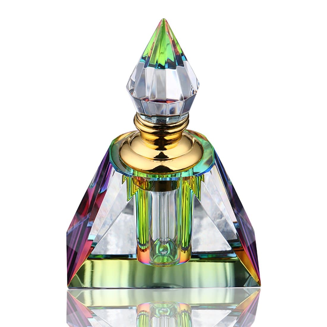 H&D HYALINE & DORA Crystal Egyptian Mini Perfume Bottles, Glass Refillable Empty Bottles,3ML