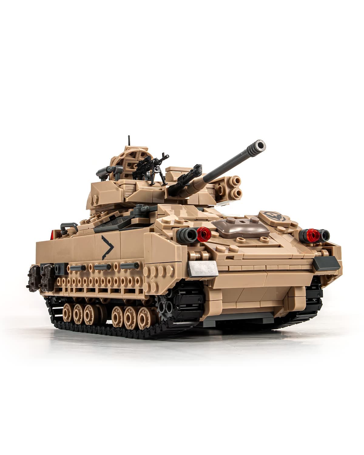 dOvOb Military M2 Bradley Tank Building Set (1350 PCS), Infantry Fighting Vehicle Army Construction Model Toy for Adult or Kid Gift
