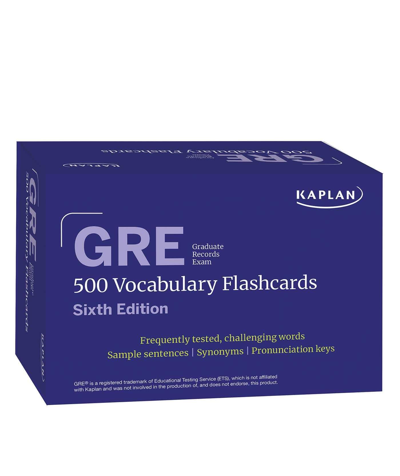 GRE Vocabulary Flashcards, Sixth Edition + Online Access to Review Your Cards, a Practice Test, and Video Tutorials (Kaplan Test Prep)