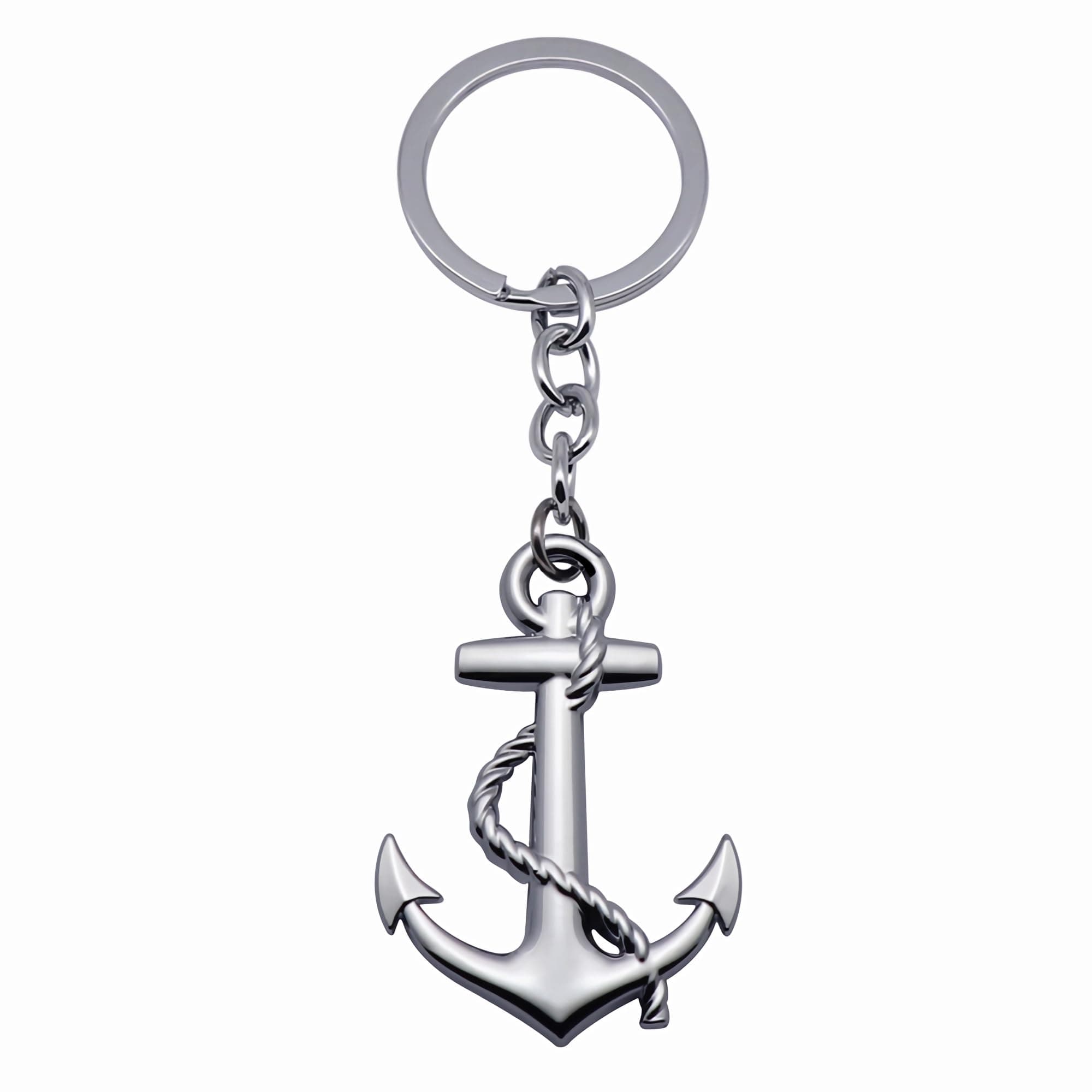 3D Anchor Key Chain Car Logo Metal Key Ring Couples Keychain stainless steel nautical party decorations