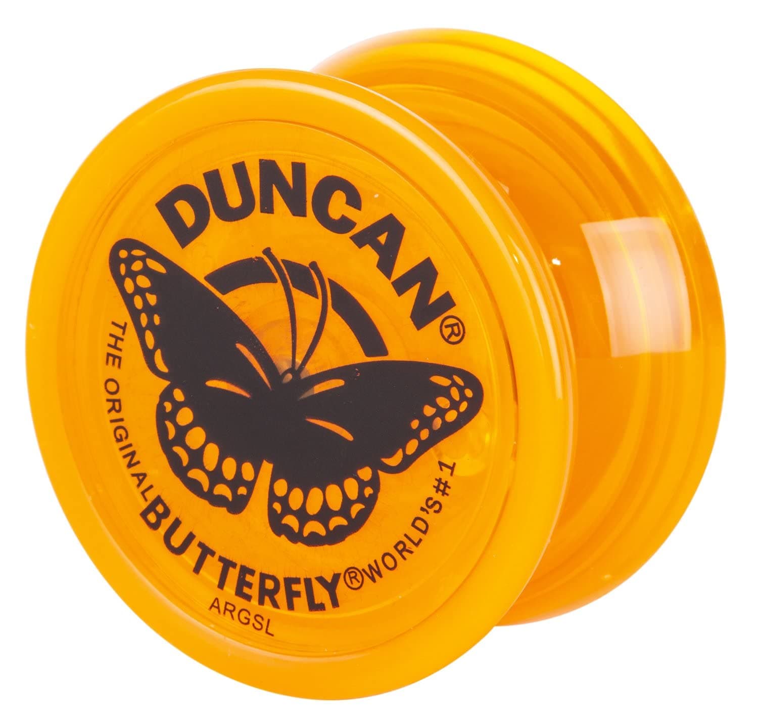 Duncan Toys Butterfly Yo-Yo, Beginner Yo-Yo with String, Steel Axle and Plastic Body, Orange