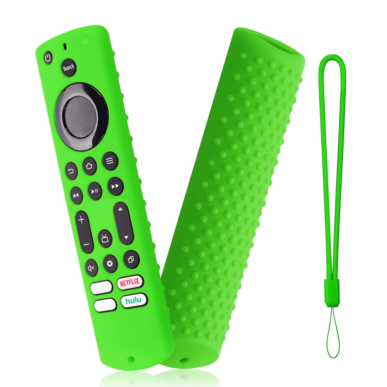 NS-RCFNA-21 Glowing Remote Cover for Toshiba & Insignia TV Remote Controller 2021, Silicone Case with Lanyard Glow in Dark