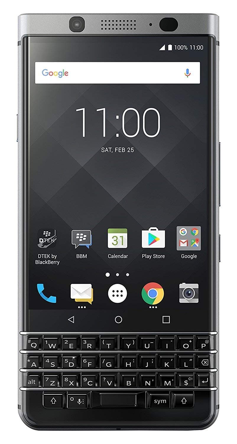 BlackBerry KEYone 32GB BBB100-1 - 4.5" Inch Factory Unlocked LTE Smartphone (Silver) - International Version - No Warranty in The US - GSM ONLY, NO CDMA