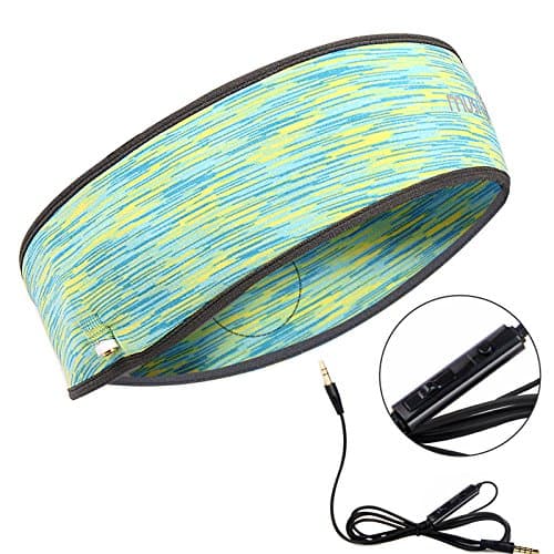 Headphones with Mic, Control Button,Lightweight Speakers Classic Headset Super Comfortable Headband for Sleeping, Sports, Workout, Yoga, Running, Exercise Accessories (Camouflage Green)