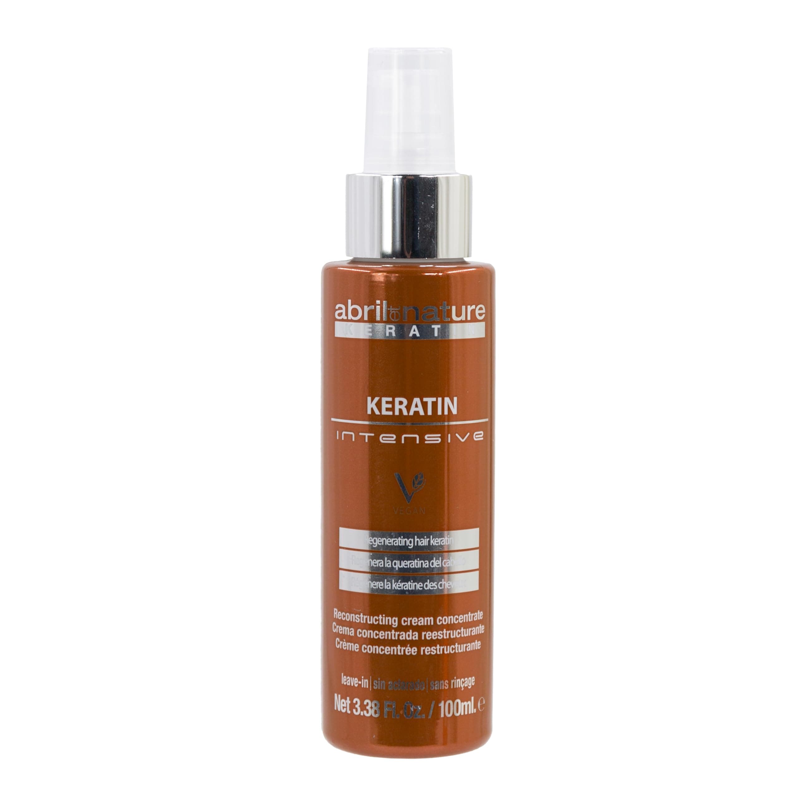 abril et nature - Keratin Professional Hair Serum - Ultra Fast Keratin Hair Concentrate - Repairs and Regenerates Hair Fiber - Split End Sealer - Adds Shine and Softness - 100 ml