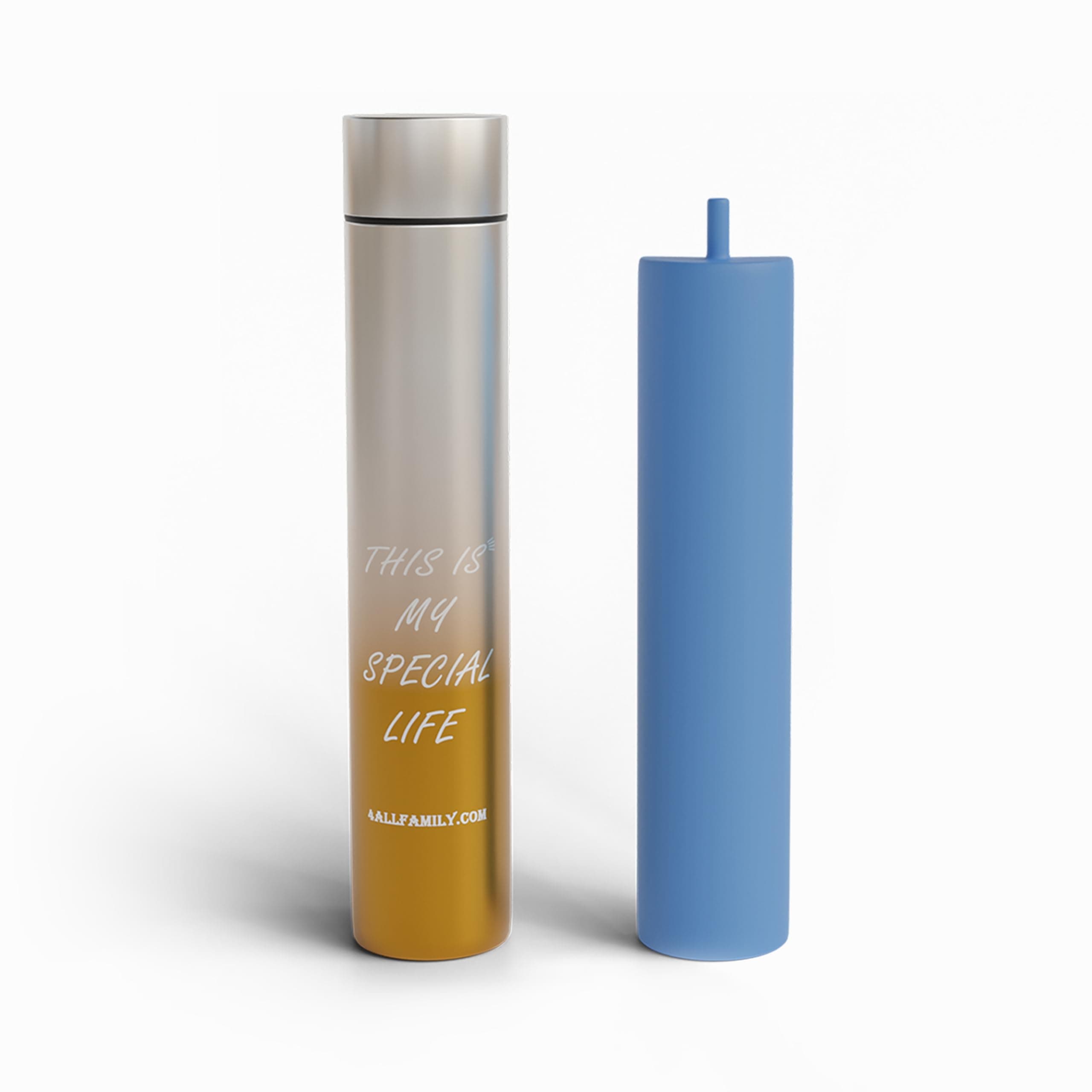 4ALLFAMILY Rambler Insulin Travel Case Cooler – 12H Non-Electric Insulin Cooler Travel Case TSA Approved with Lightweight Design – Air Traveling Friendly, Reusable Small Gold Thermo for Medications