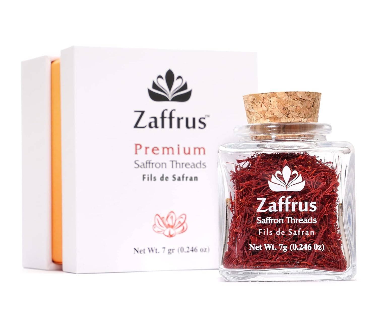 Zaffrus - Premium All Red Saffron Threads For Cooking Saffron Rice, Risotto, Paella, Desserts, Tea and Golden Milk (7 grams / .246 oz)