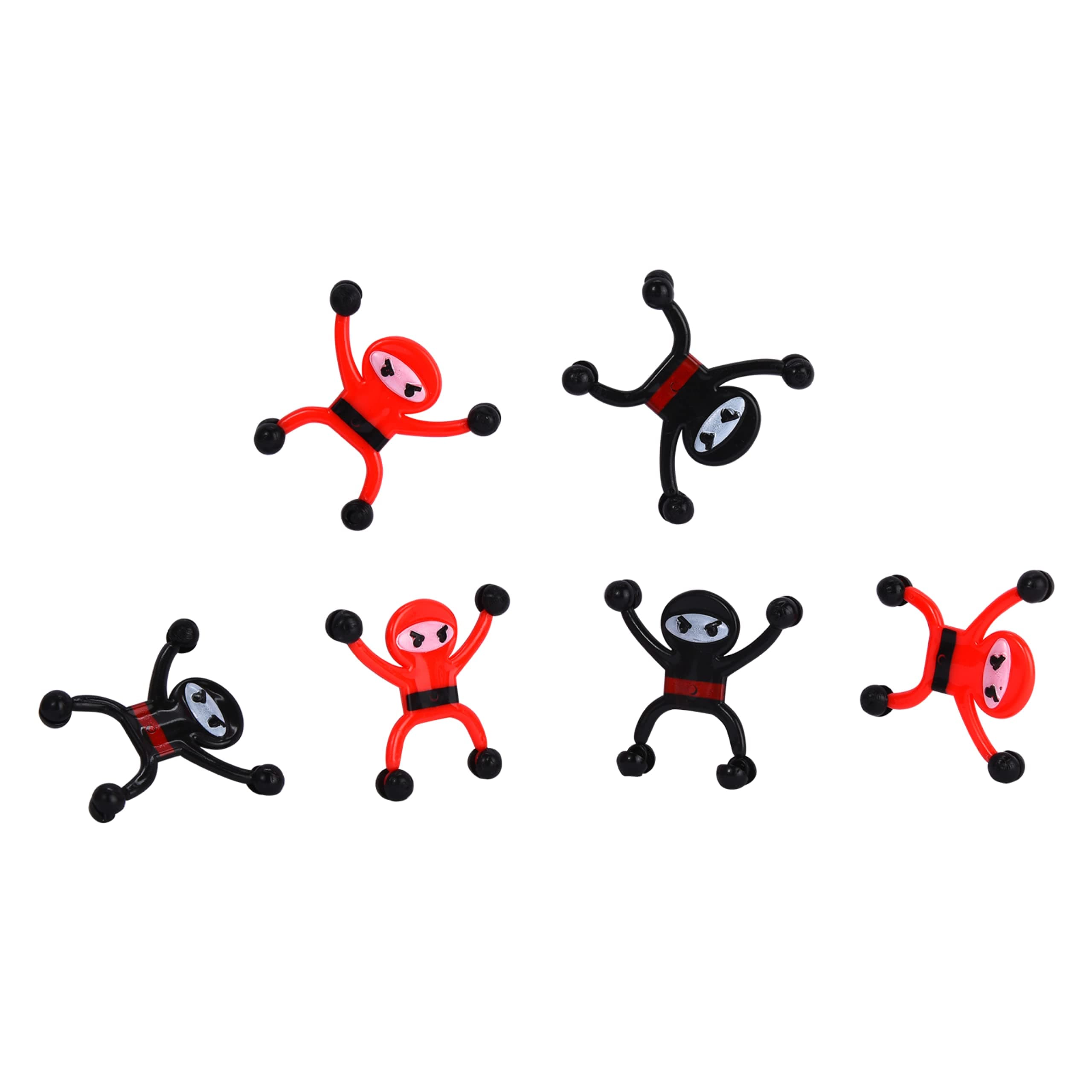 Neliblu Wall and Window Crawler Climbing Ninja Sticky Toys - 12 You Throw at The Wall - Hand Toys for Party Favors, Gift and Goodie Bag Stuffers
