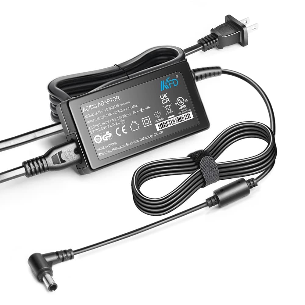 KFD AC Adapter Charger Compatible with SyncMaster CF390 CF391 CF396 CF397 CF398 CF591 Series 22" 24" 27" 32" Curved Screen LED-Lit FHD Monitor AD-3014 PN3014 A3514-DPN PS30W-14J1 Power Supply