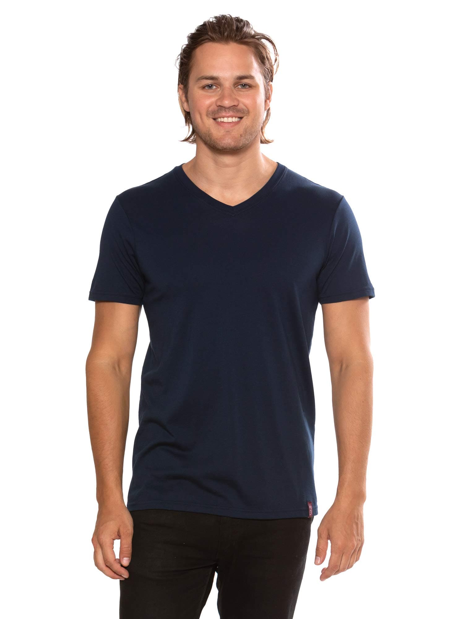 Texere Men's V-Neck T-Shirt - 100% Organic Peruvian Pima Cotton Tee (Frissell)