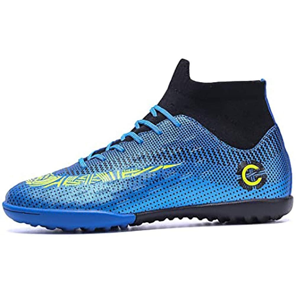 ZMYC Men's Non-Slip Soccer Sneakers (Blue, 42 EU)