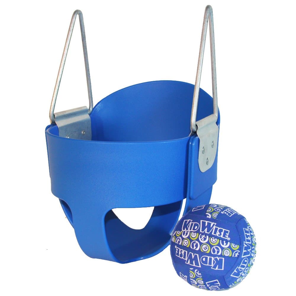 High Back Full Bucket Toddler Infant Swing Seat with Bonus Ball - Seat Only - Blue