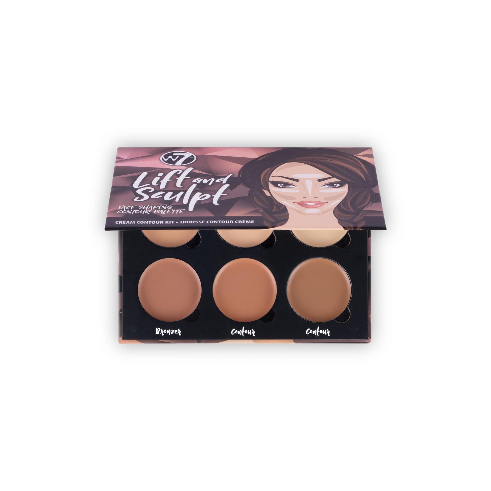 Lift & Sculpt Cream Contour Kit - Concealing, Highlighting & Contouring Makeup Palette - Step-by-Step Instructions Included