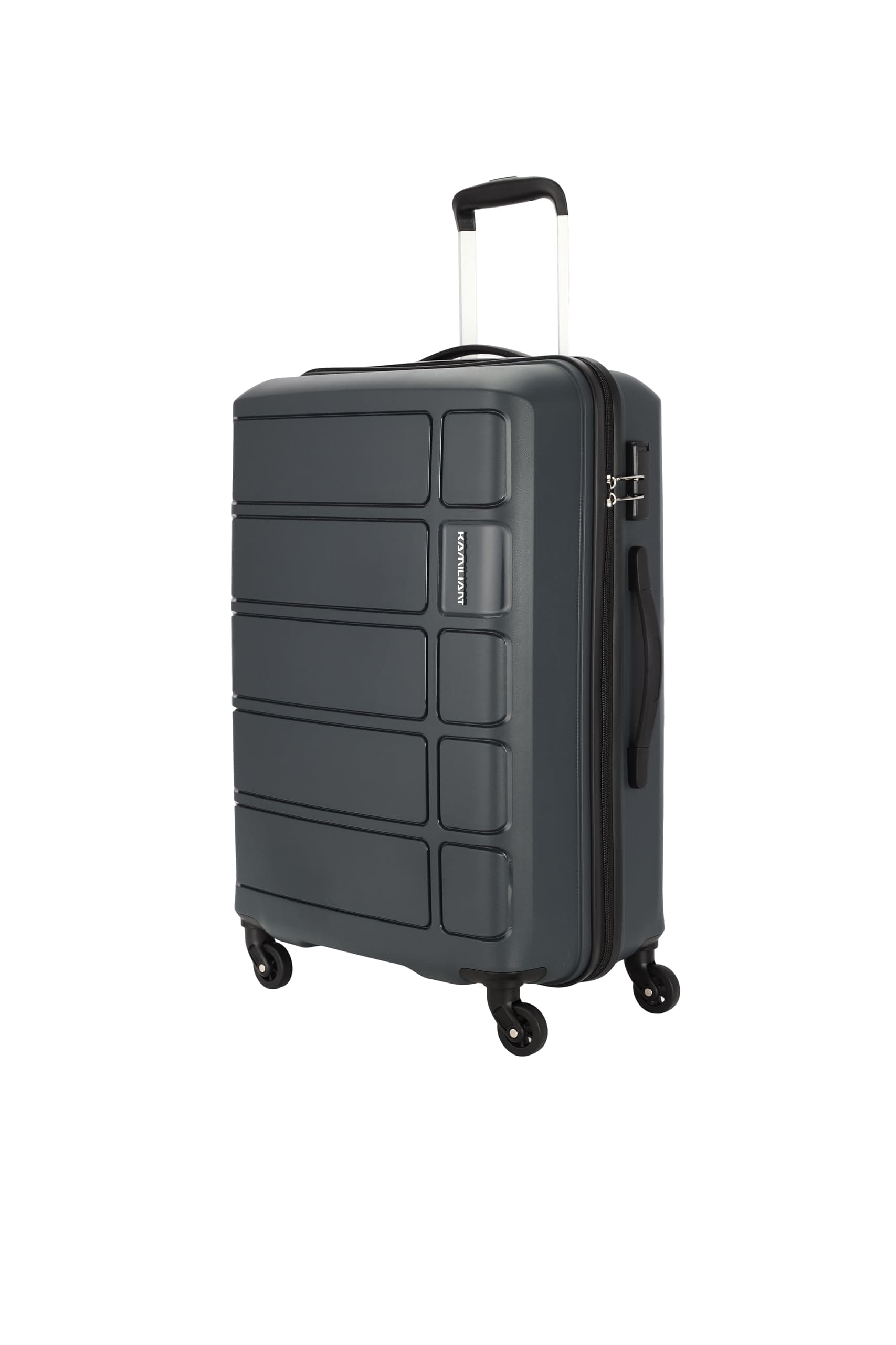 Kamiliant American Tourister Harrier | Trolley Bag Check-in Large Size (79 cms) for Travel| Hard Case Polypropylene (PP) Suitcase | 360° 4-Wheel Luggage Trolley | Combination Lock | Iron Grey