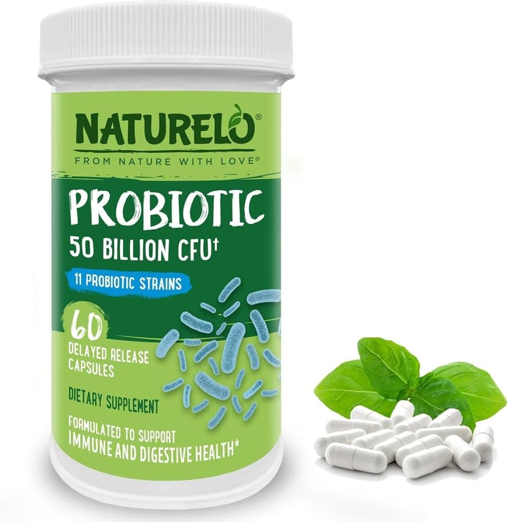 Probiotic - Ultra Strength - 50 Billion CFU - 11 Lacto & Bifido Strains - One Daily - Gut-Friendly Bacteria - No Refrigeration Needed - 60 Vegan Capsules | 2 Month Supply
