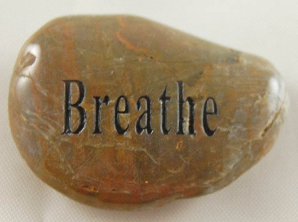Breathe Engraved River Rocks Word Stones Sold Individually