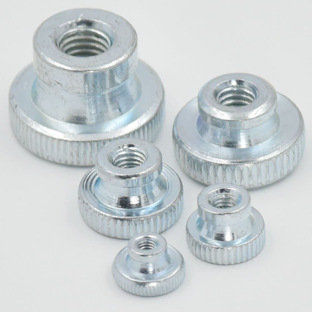 50 Pcs - Metric Thread Knurl Nuts Fasteners & Hardware Knurled M3