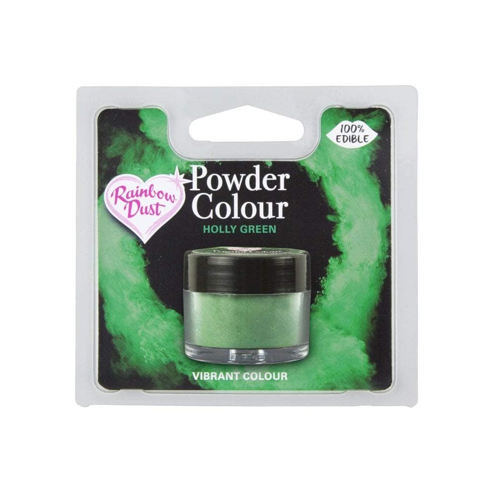 Rainbow Dust Edible Matt Powder Dust Colour 4g Holly Green