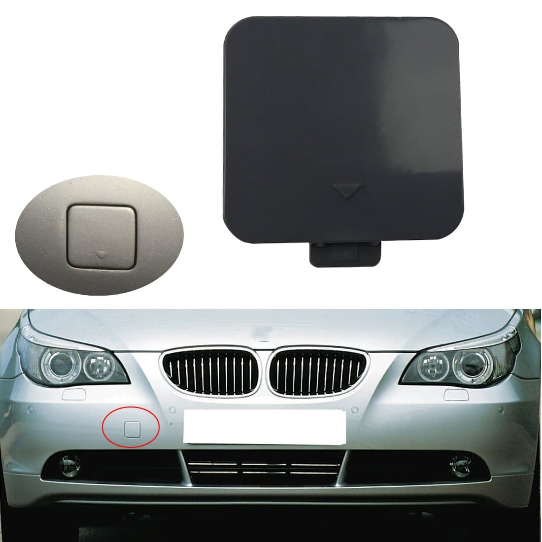 Front Bumper Tow Hook Cover Cap for 5 E60 E61 2004-2007 51117111787