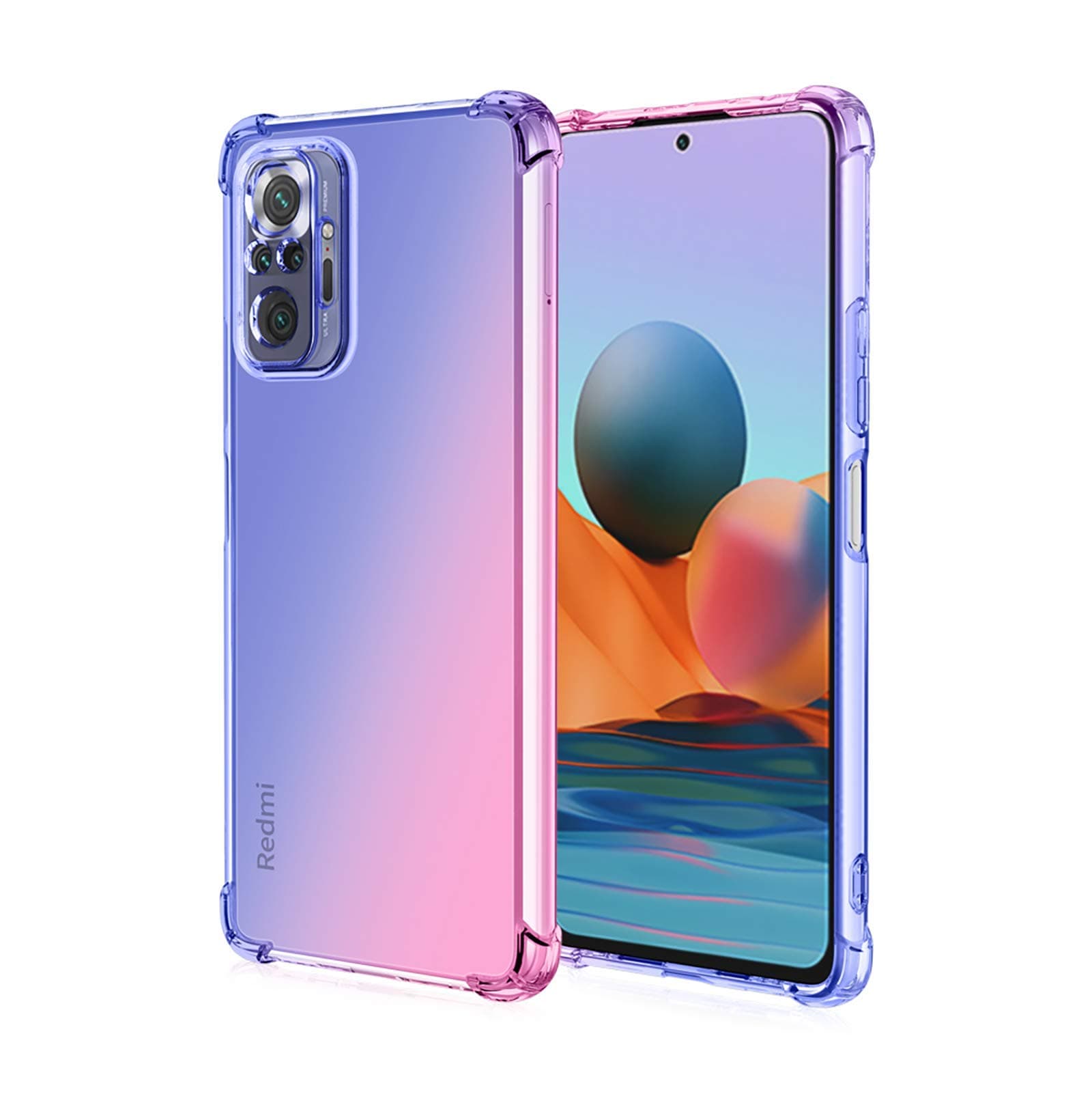 FUYUN case for Realme C21,Rreinforced Corner,Shock-proof Corners Gradient Color DesignAnti-scratch Soft TPU Silicone Phone Case