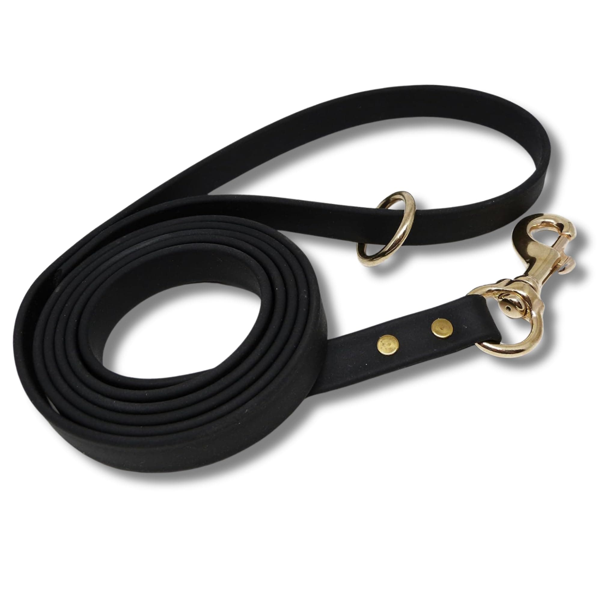 Gummy Dog Leash, Biothane, Dog Training Leash, Made in The USA, 4 Feet, Various Sizes & Colors (3/4, Black)