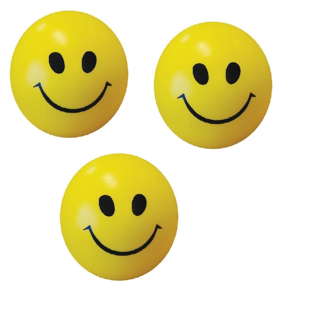 Albagajjar Smiley Face Squeeze Ball (Yellow) - Set of 3