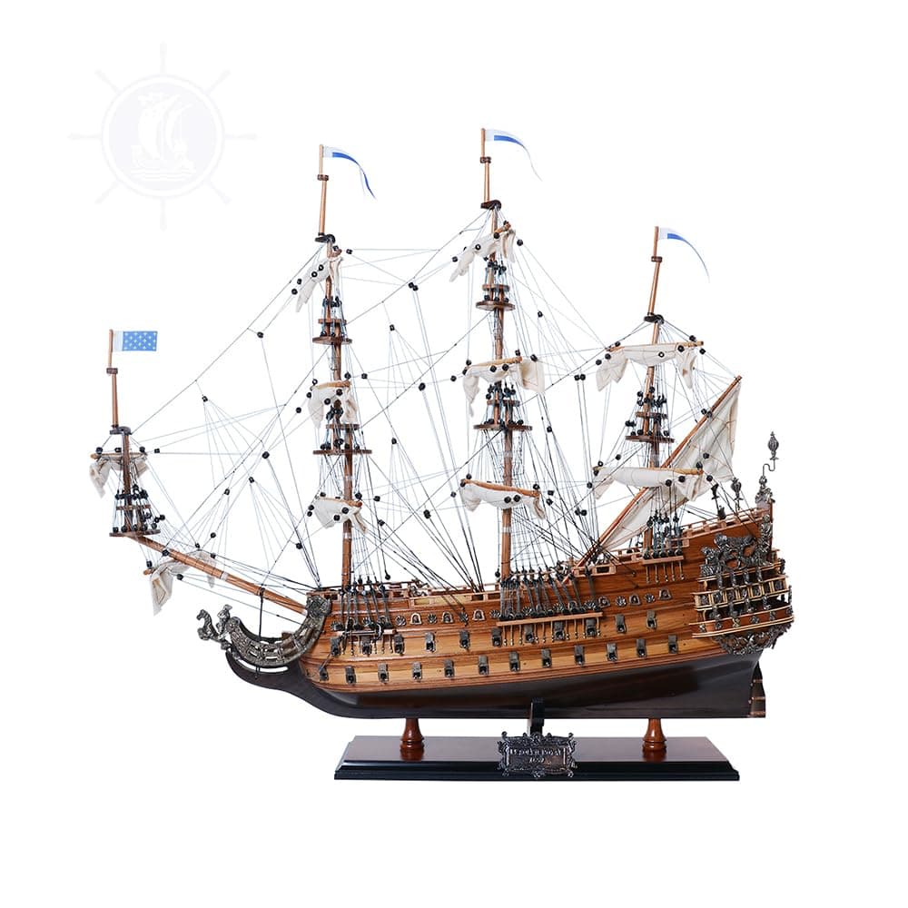Old Modern Handicrafts Soleil Royal Model Ship - Museum Quality Finish for Home & Office - Fully Assembled - 28.0L x 10.0W x 27.0H Inches