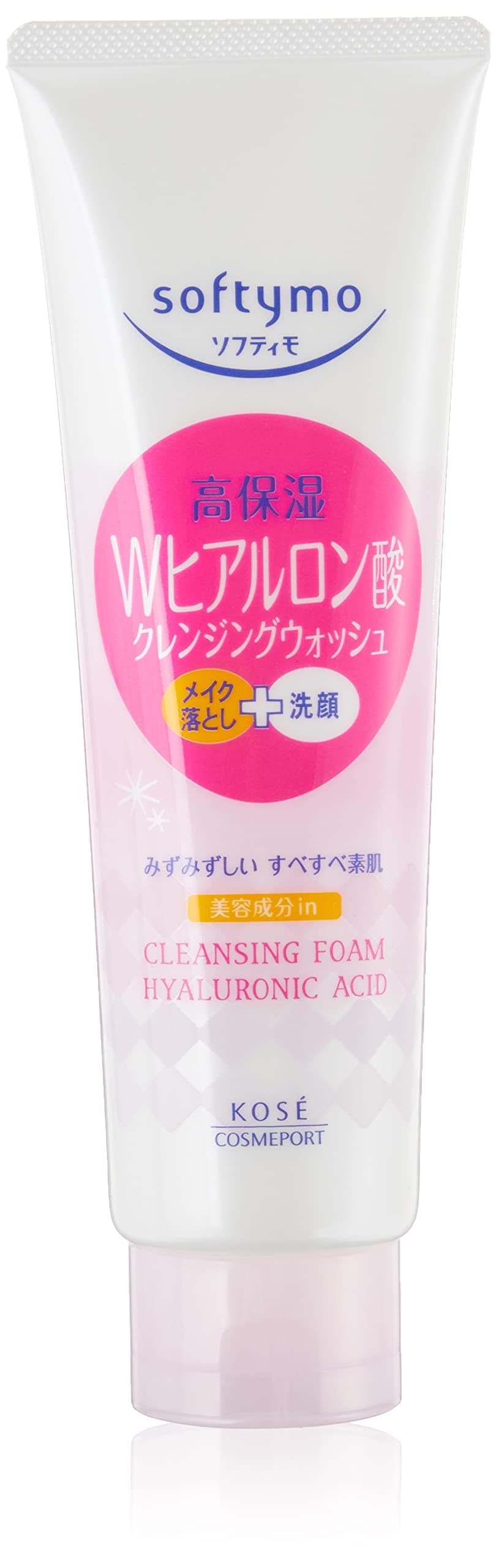 KOSE Softy Mo Hyaluronic Acid Makeup Cleansing and Facial Foam, 0.5 Pound by Kose