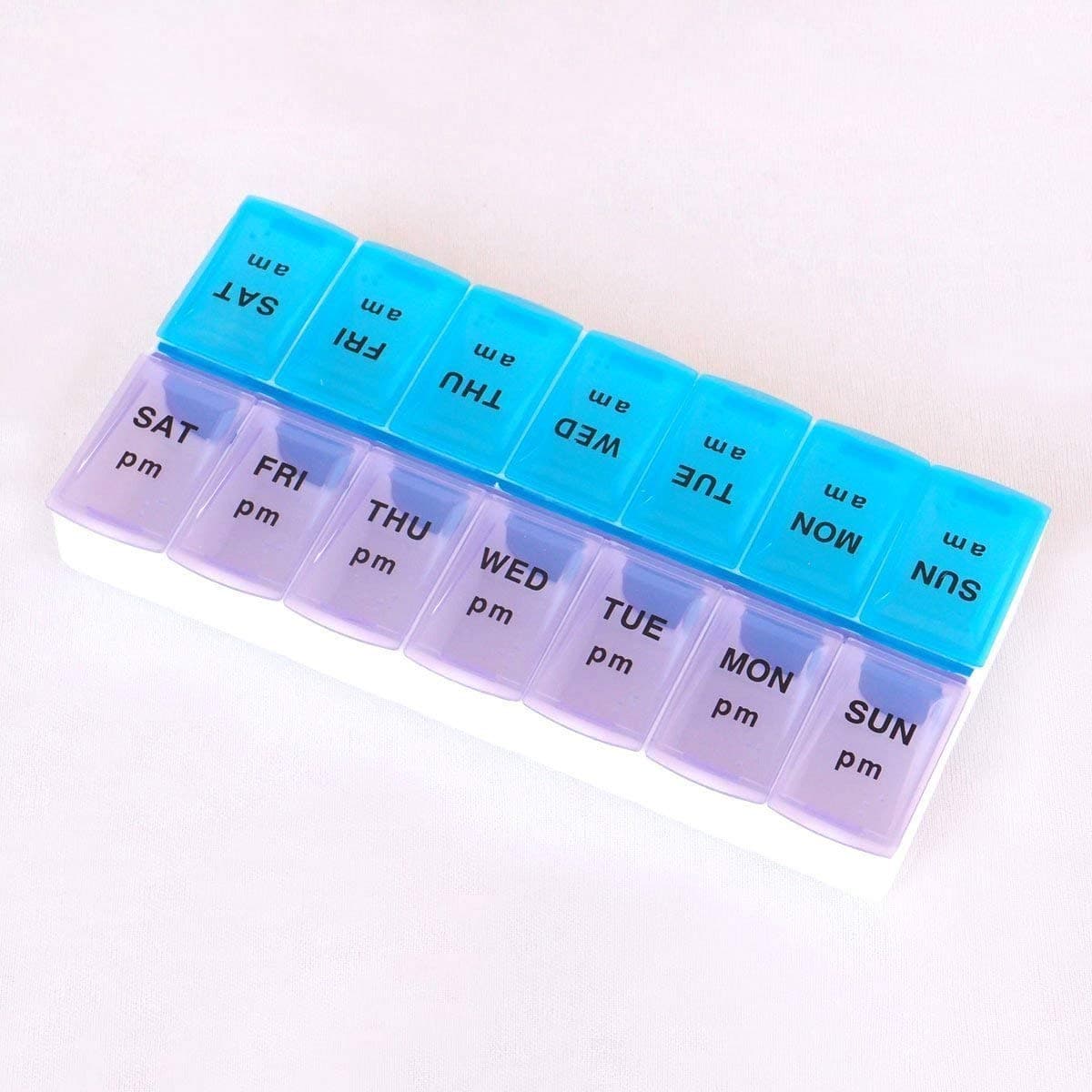 Tiles Palace Tablet Pill Organizer Box with Snap Lids
