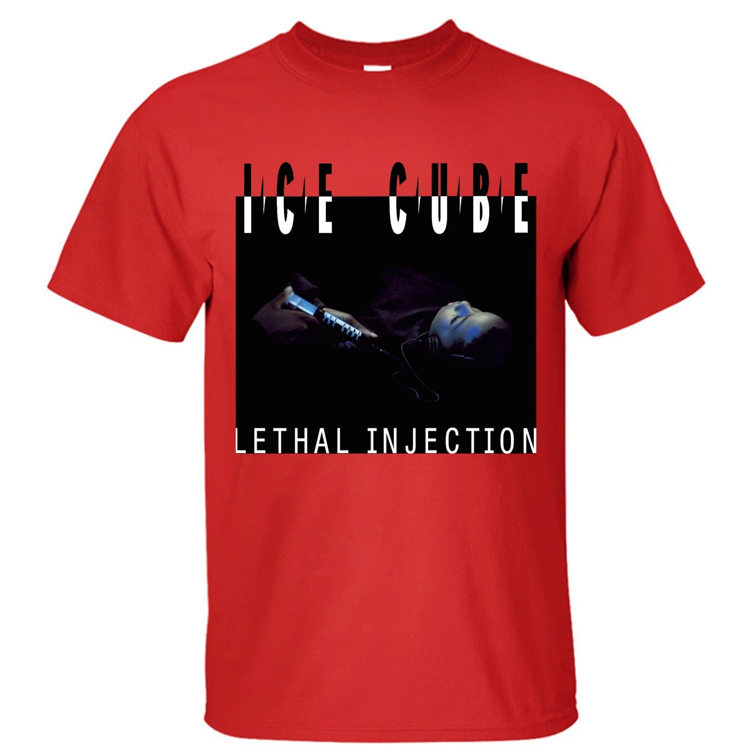 SKKE Men's Ice Cube Lethal Injection Music Band T-Shiirt