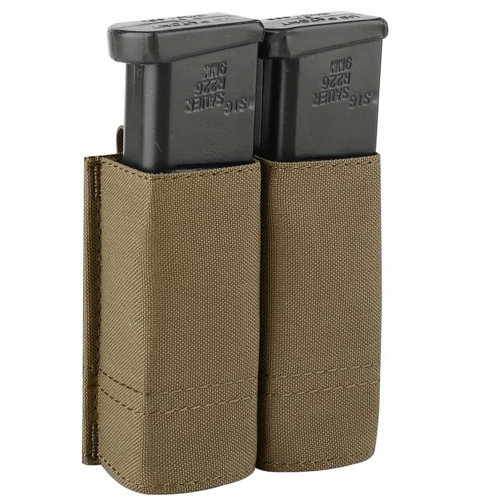 KRYDEX Single/Double Pistol Mag Pouch, Nylon Magazine Pouch 9mm with Quick Release Magazine Pouch Insert