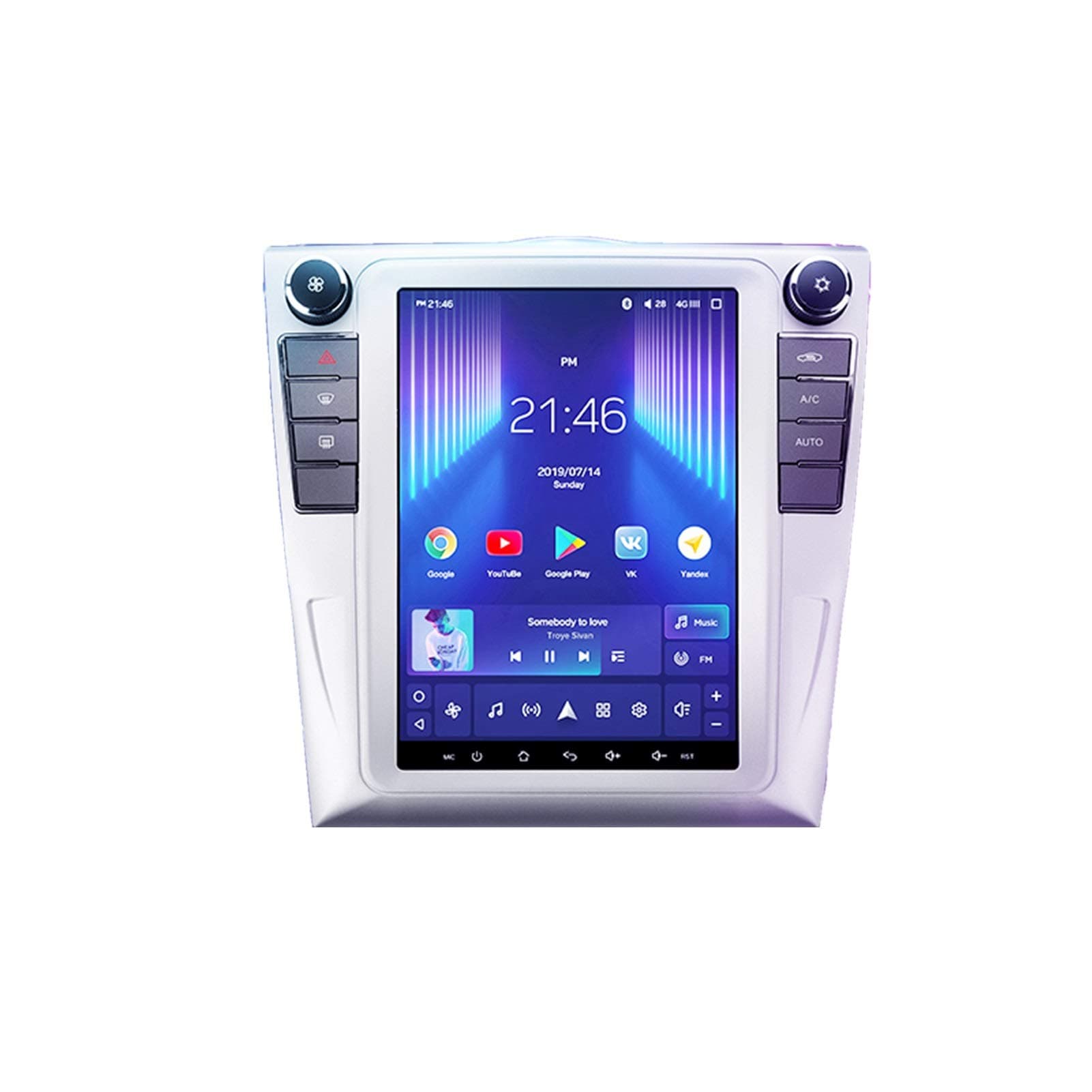 PULJIM Fit For Volkswagen Passat 7 B7 NMS TeslaStyle 2011-2015 Car Radio Multimedia Video Player Navigation GPS Android 8.1 No 2din 2 Din Dvd (Color : Passat 7 TPRO 64G A)