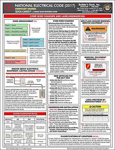 2017 National Electrical Code (NEC) Significant Changes Quick-Card