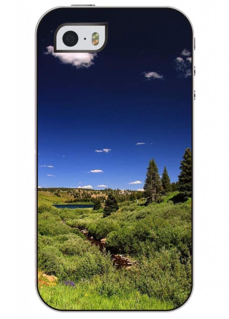 OUO Snap on Case Iphone 5 5s with Design of Blue Sky and Grass