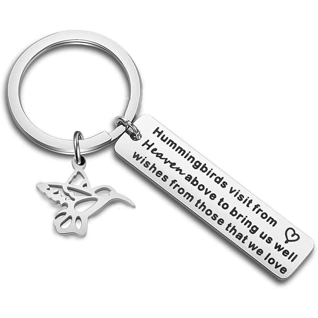 HOLLPHummingbird Keychain Free Bird Jewelry Humming Bird Lover Keyring Gift for My Love Wishes Jewelry Hope Gift