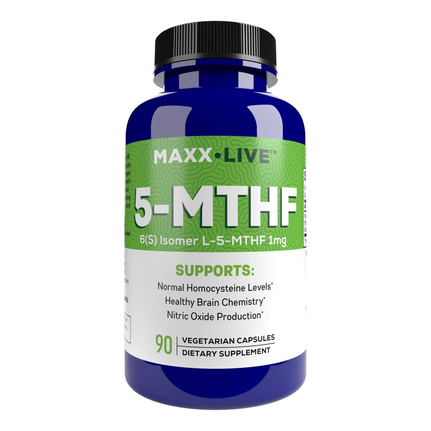 HLXFF3 MAXX Live L-Methylfolate 1mg Active Folate 5 Mthfr Support Supplement Professional Strength Methyl Folate - Essential Amino Acids & Brain Supplement- 90 Vegan Capsules