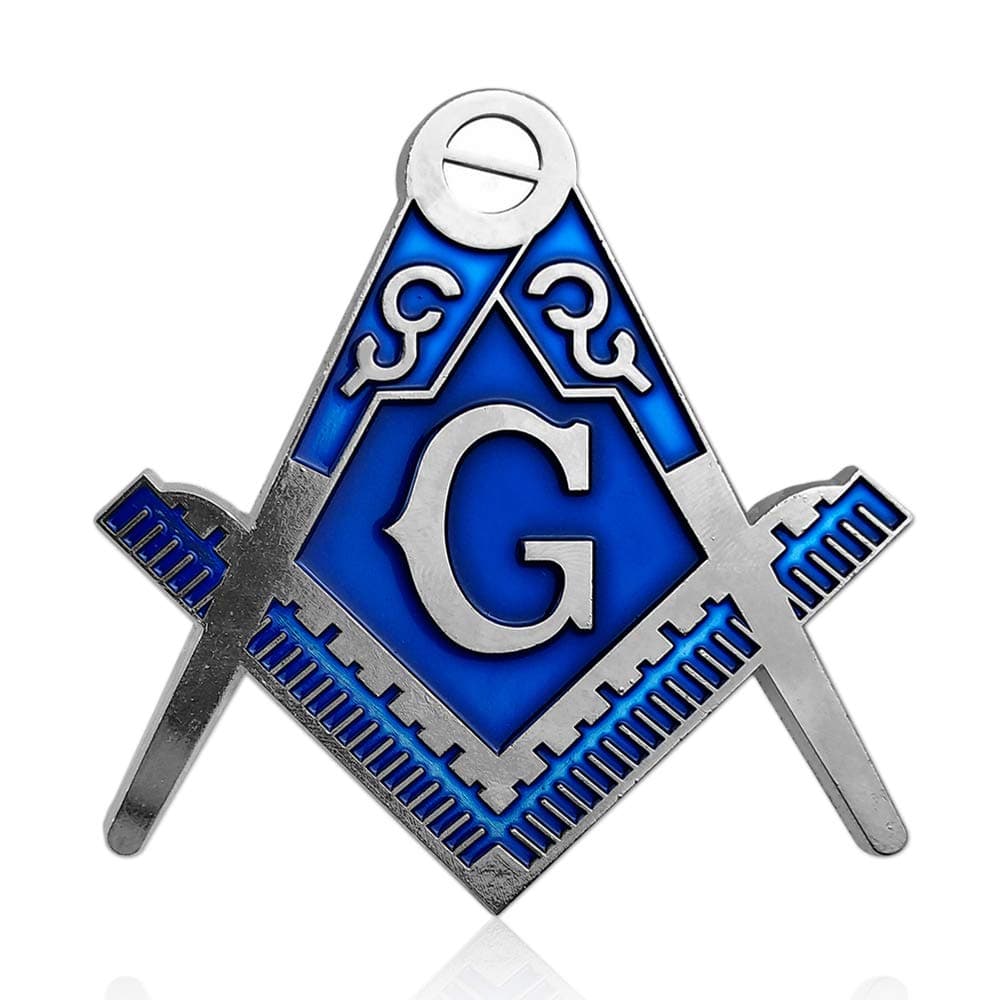 Masonic Square & Compass Car Metal Auto Emblem