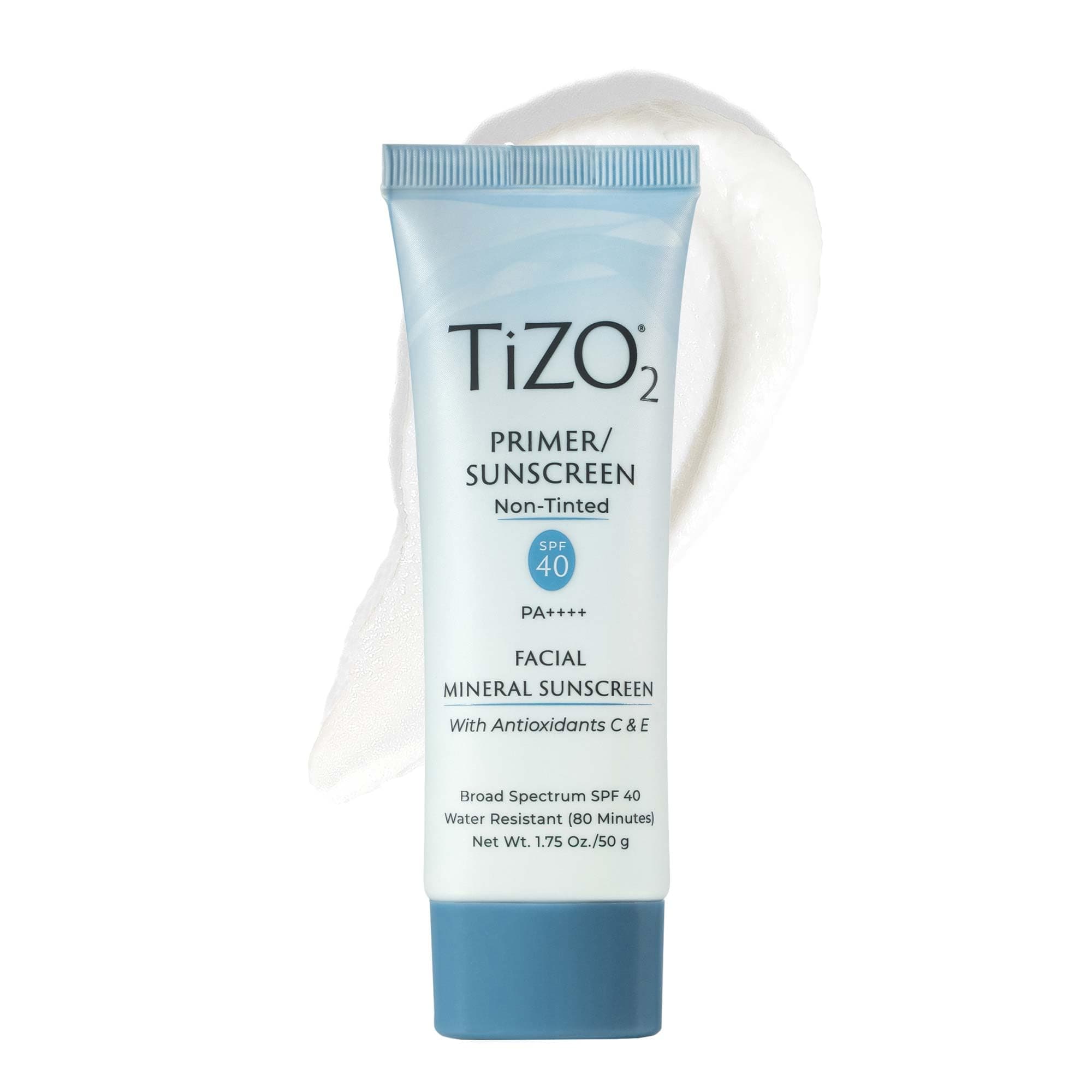 2 Non-Tinted Facial Mineral Sunscreen SPF 40, 1.75 oz