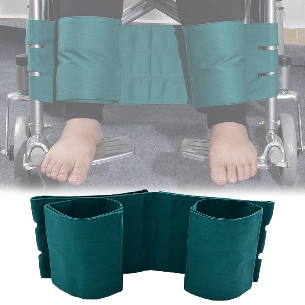 MESINURS Wheelchair Leg Restraint Straps - Safety Foot Support for Elderly & Disabled Transport, Secure Positioning Belt for Non-Ambulatory Patients