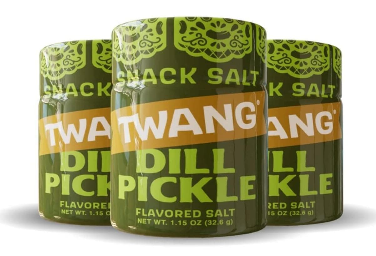Pickle Salt (3 Pack + Sticker) - Pickle Snack Salt Dill Pickles Flavored Seasoning Salts 3 Shakers + I Love Pickles Heart Sticker