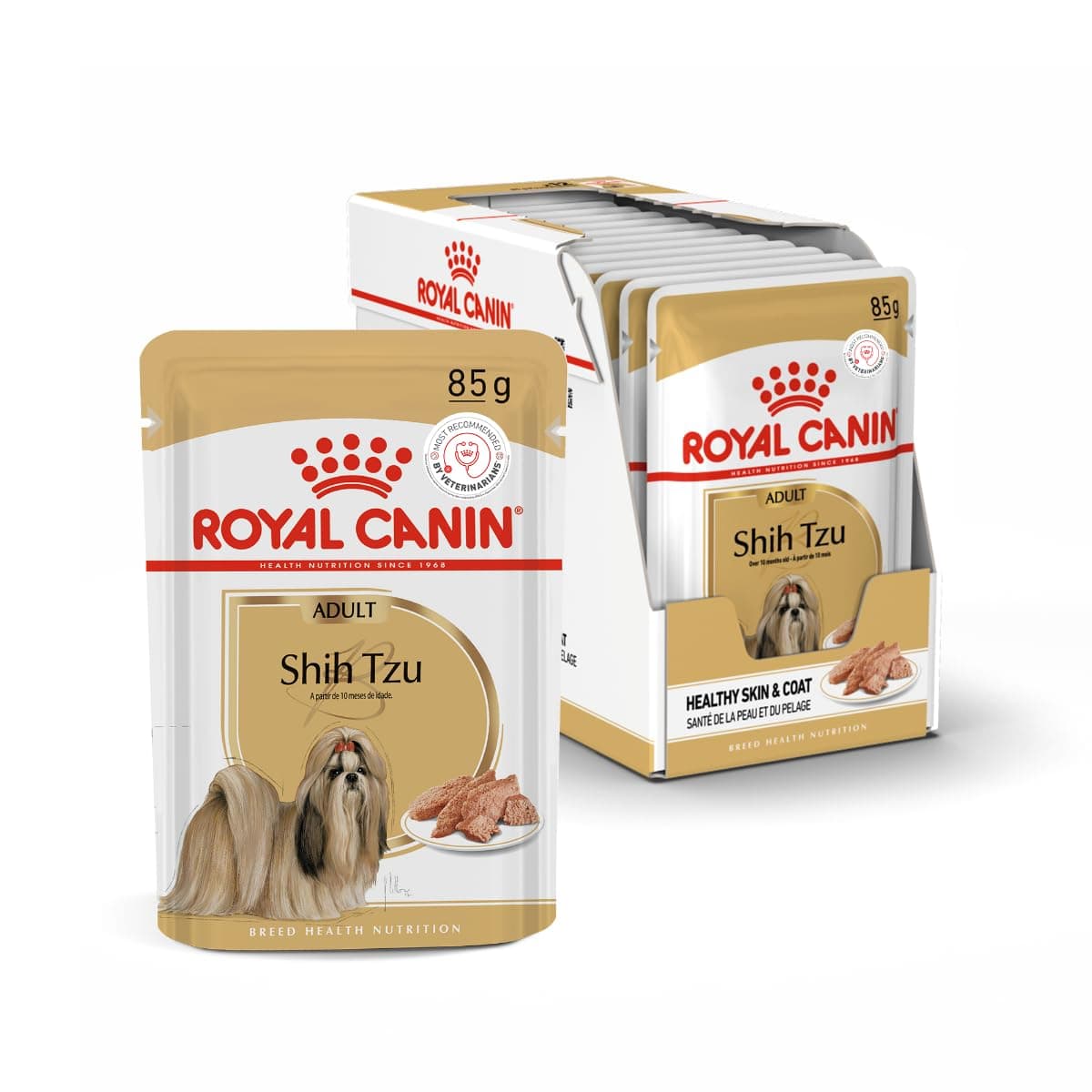 Royal Canin Shih TZU Adult Dog Food, 85 Grams, Pack of 12 Sachet, Wet Food, Supports Healthy Skin & Coat & Cardiac Health