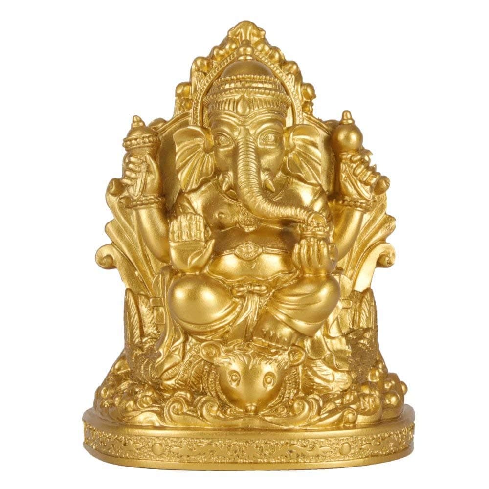 Seyee-bro Elephant Buddha Ganesh Sculpture - Lord Ganesha Idol Statue -Hindu Home Mandir Diwali Decoration