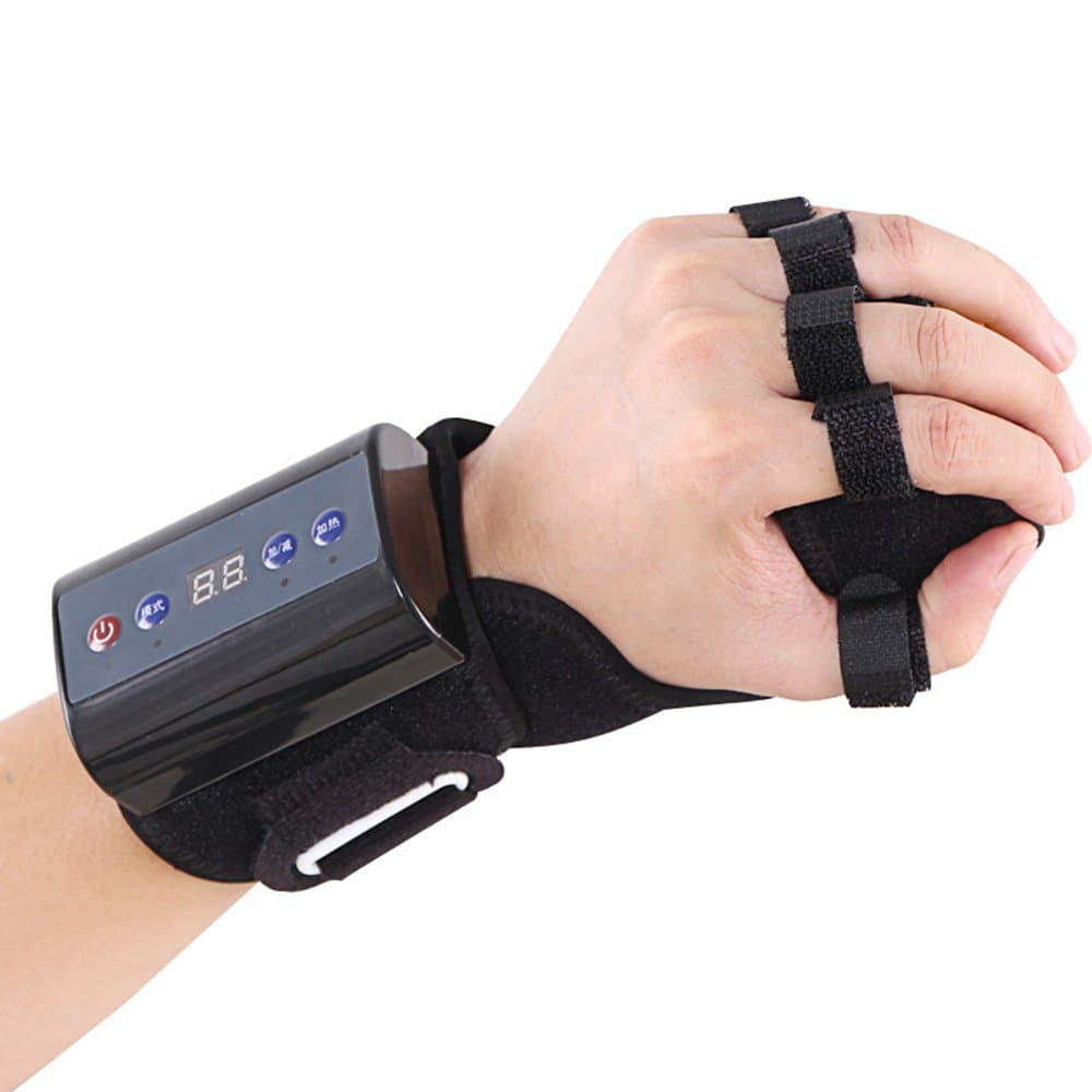 Massage equipment Electric Hot Hand Massager Training Ball Hand Rehabilitation Equipment Vibration massage infrared heat Suitable for different people (Color : A (Rechargeable))