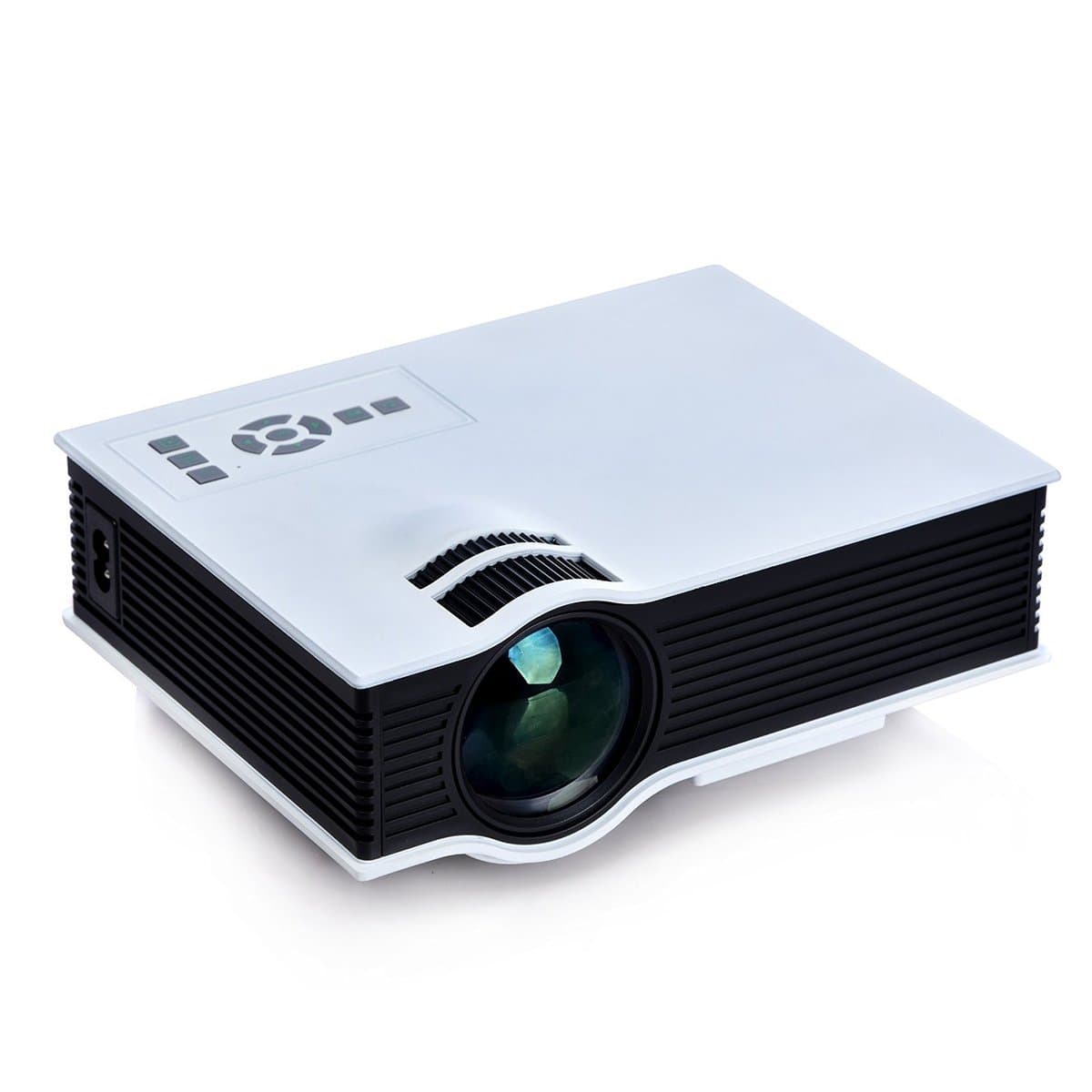 Dolotu UC40 LED LCD Mini Projector 800 Lumen 800x400 HD 1080p 720p Home Theater Support AV USB SD VGA for Game Movie Vedio (UC40)