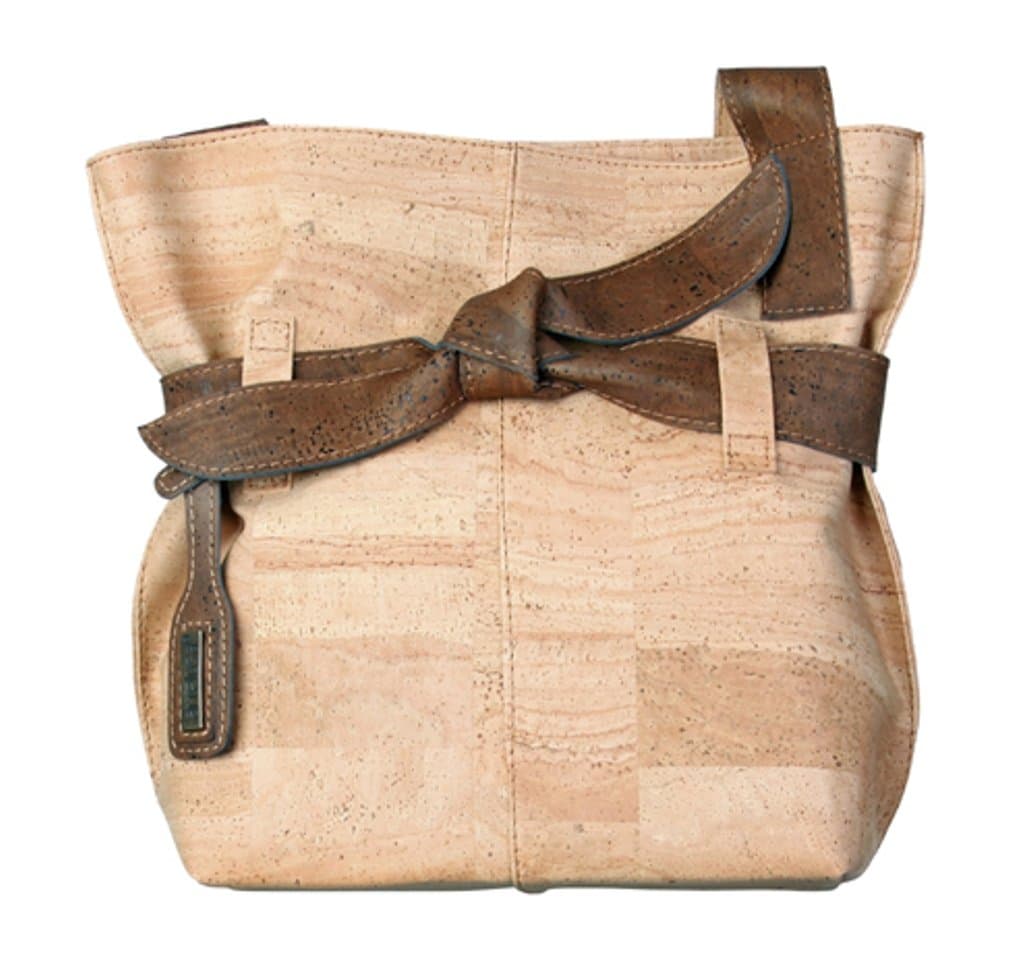 Natural Cork Big Bow Shoulder Bag Made in Portugal