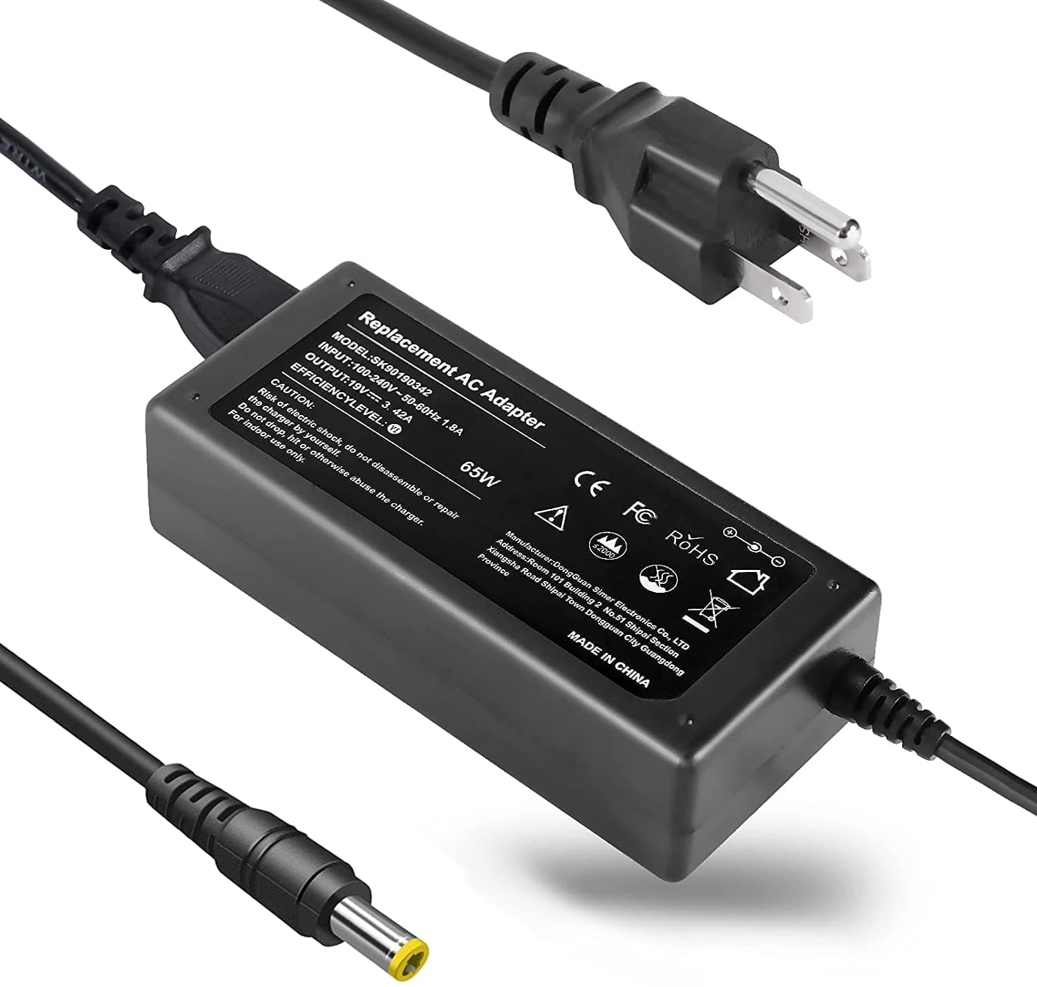 65W ACER ASIPRE LAPTOP CHARGER(5.5*1.7 MM)
