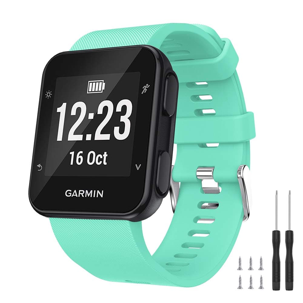 Watbro Band Compatible with Garmin Forerunner 35, Soft Silicone Watch Band Replacement Strap, for Garmin Forerunner 35 Smart Watch, Fit 5.11-9.05 Inch (130mm-230mm) Wrist