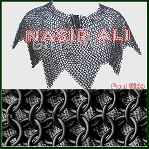 Nasir Ali Medieval Chainmail Aventail Chainmail Aventail Larp Renactment Amor Costume